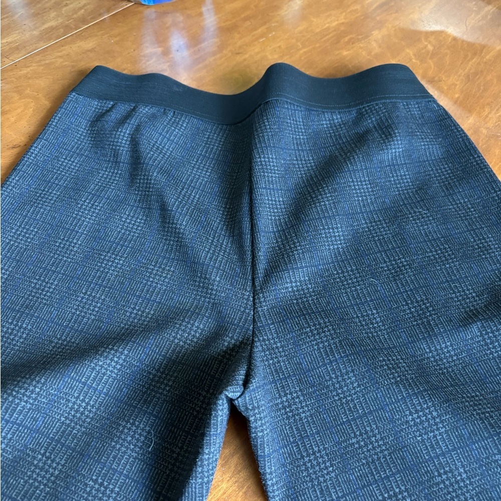 Talbots Dark Blue Grey Plaid Ankle Pants - Picture 4 of 8